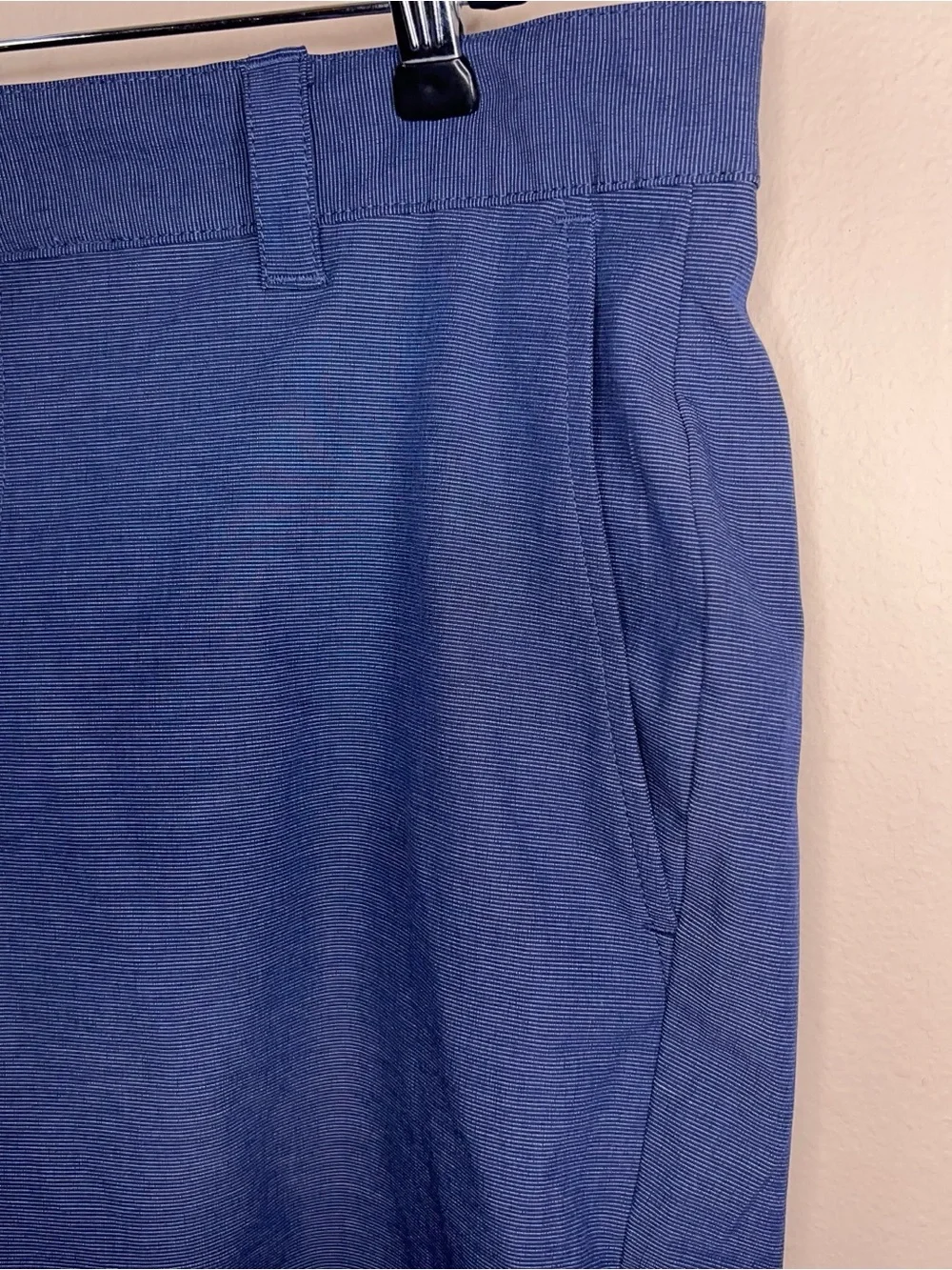 Size 34 Banana Republic Navy Blue Flat Front Shorts Stretch Pockets Golf